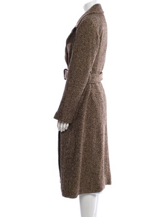 Marc by Marc Jacobs Tweed Pattern Faux Fur Coat