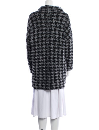 Marc by Marc Jacobs Houndstooth Print Faux Fur Coat