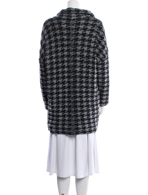 Marc by Marc Jacobs Houndstooth Print Faux Fur Coat