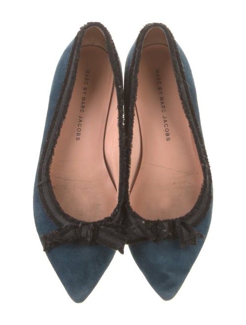 Marc by Marc Jacobs Suede Raw-Edge Trim Flats