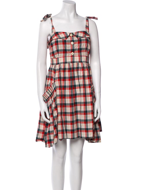 Marc by Marc Jacobs Plaid Print Mini Dress
