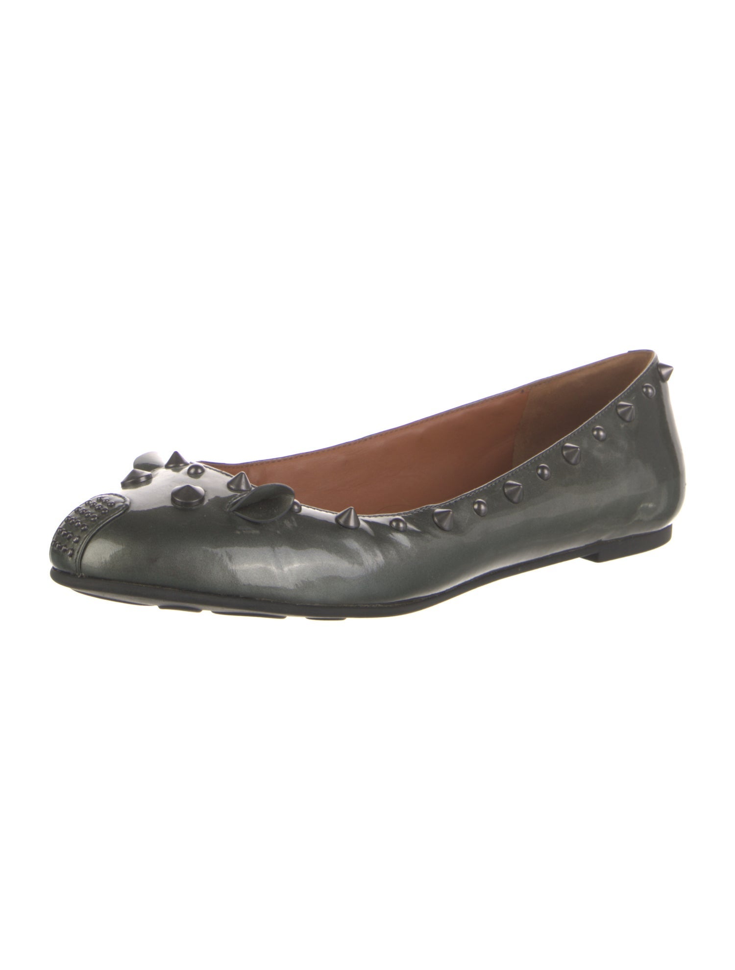 Marc by Marc Jacobs Patent Leather Studded Accents Flats