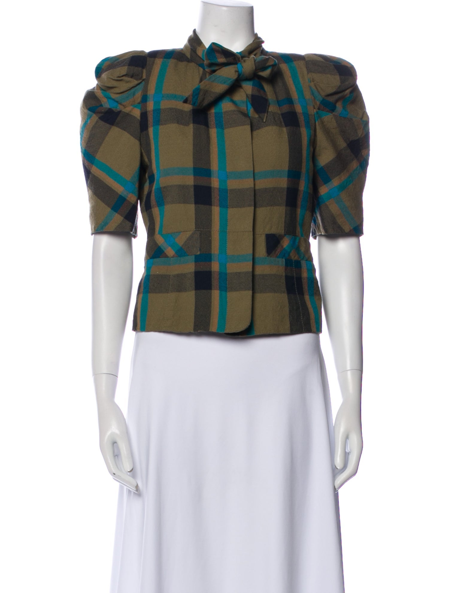 Marc by Marc Jacobs Silk Plaid Print Vest