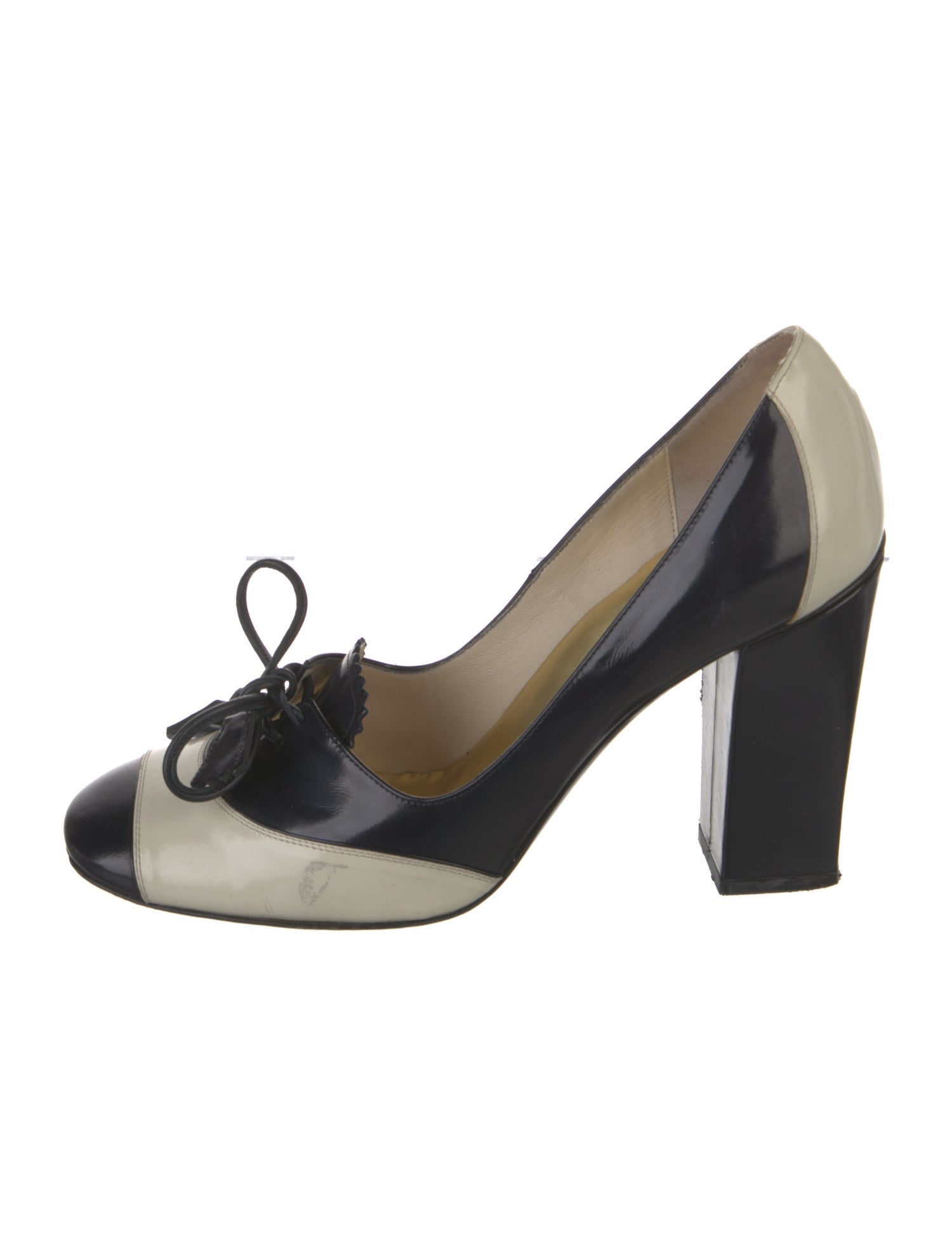 Marc by Marc Jacobs Patent Leather Colorblock Pattern Pumps