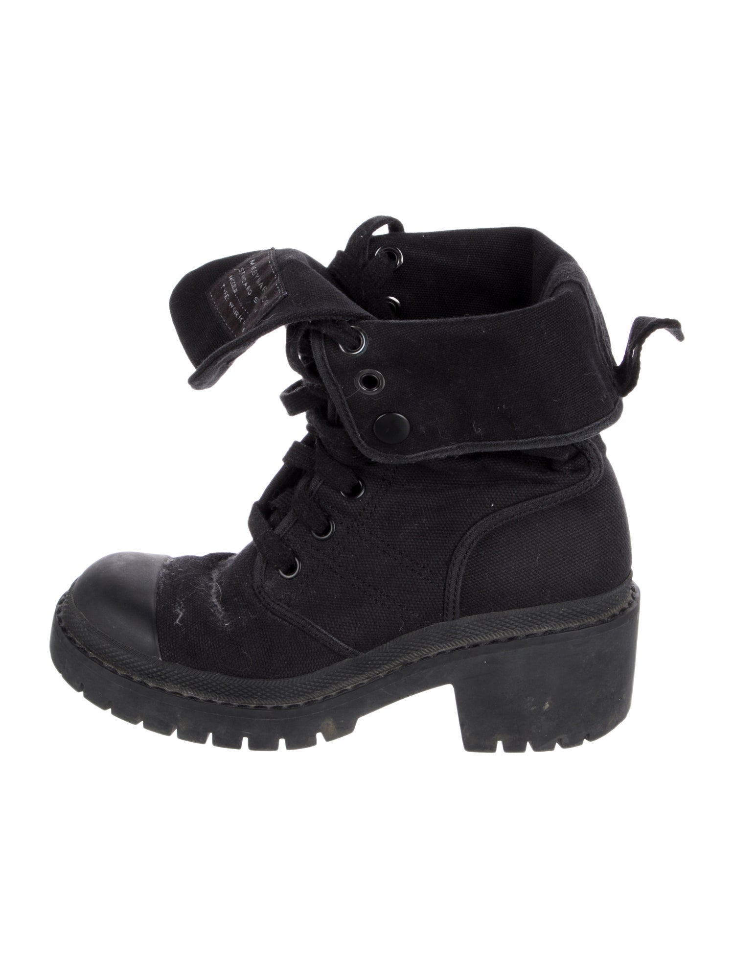 Marc by Marc Jacobs Canvas Combat Boots
