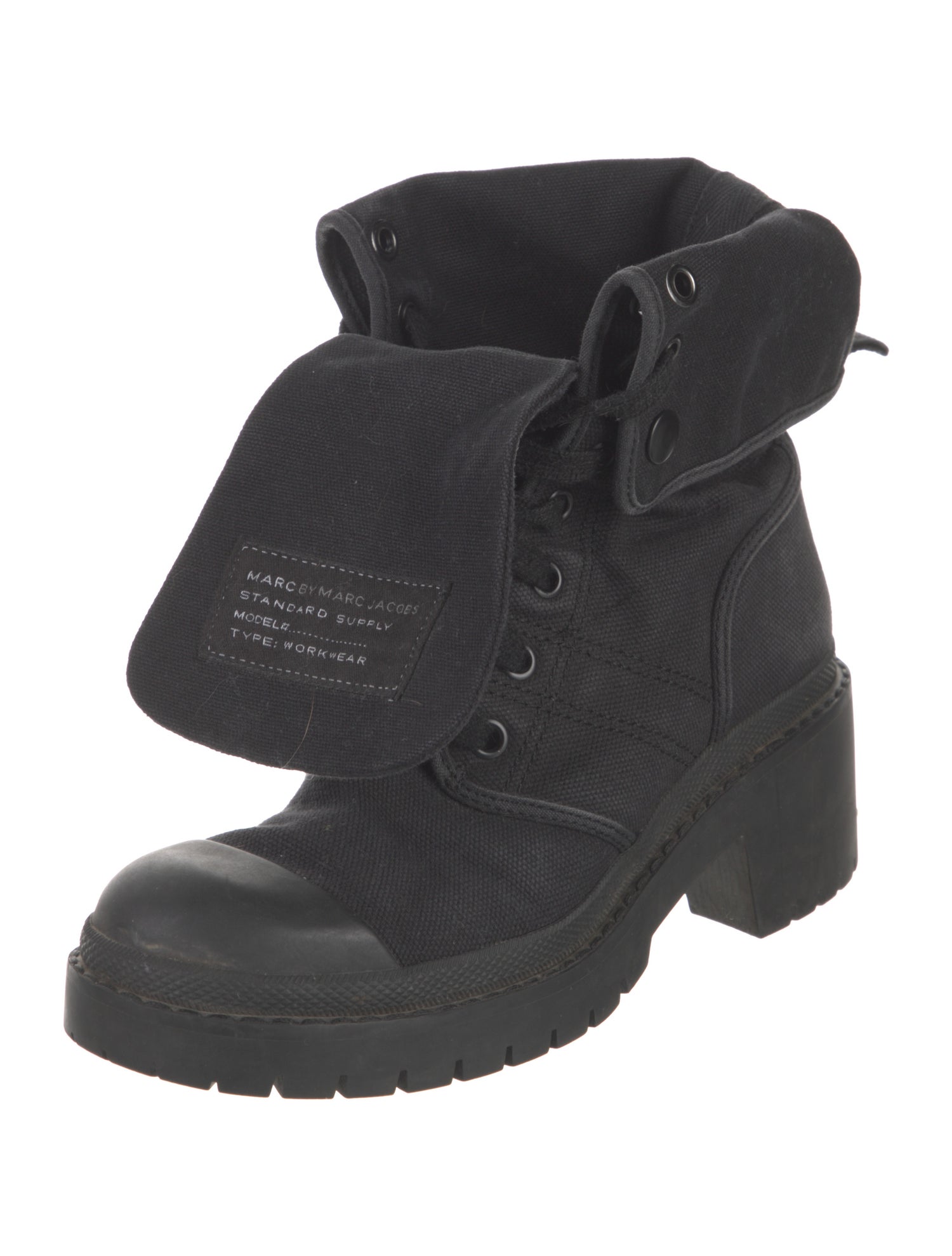 Marc by Marc Jacobs Canvas Combat Boots