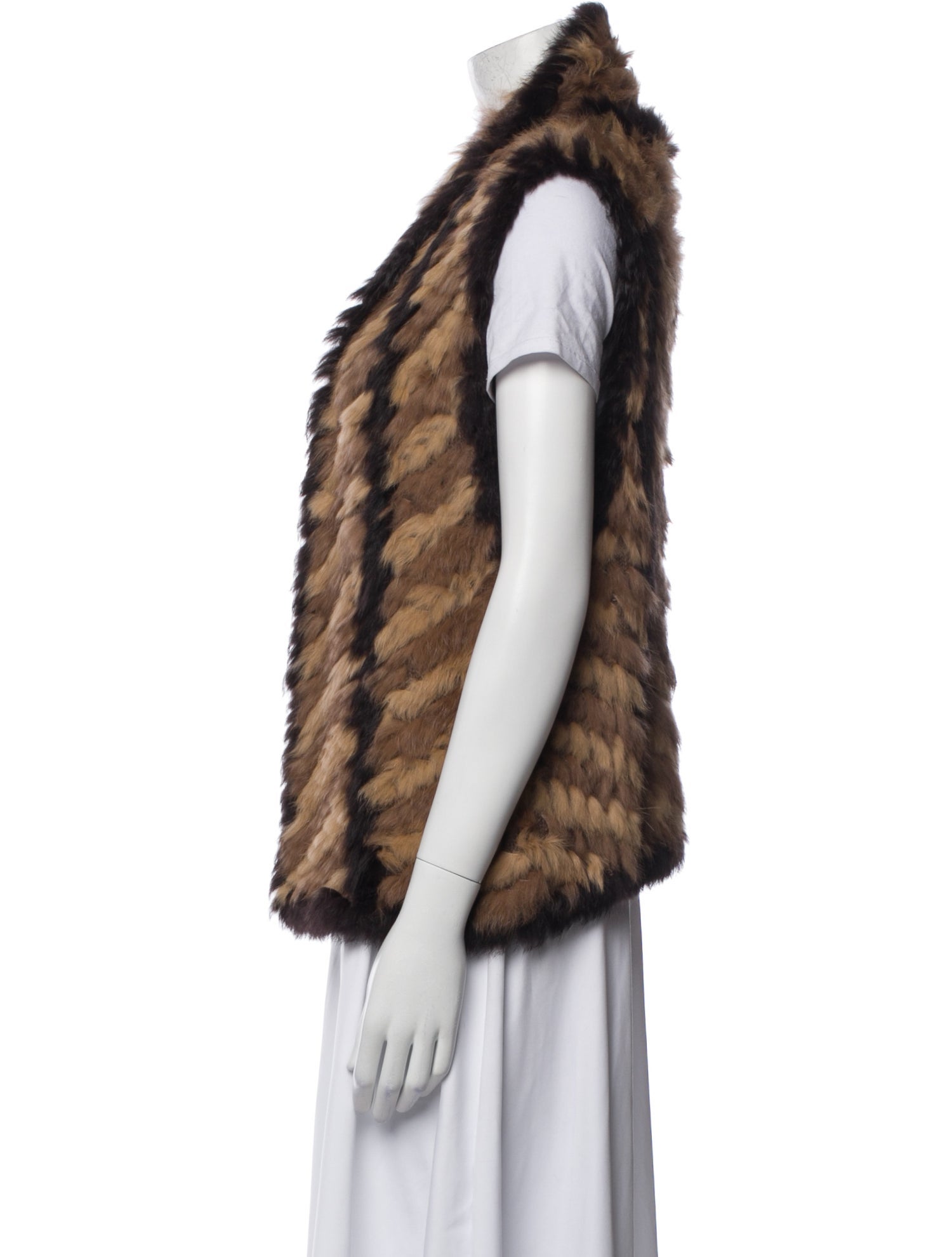 Marc by Marc Jacobs Wool Striped Fur Jacket