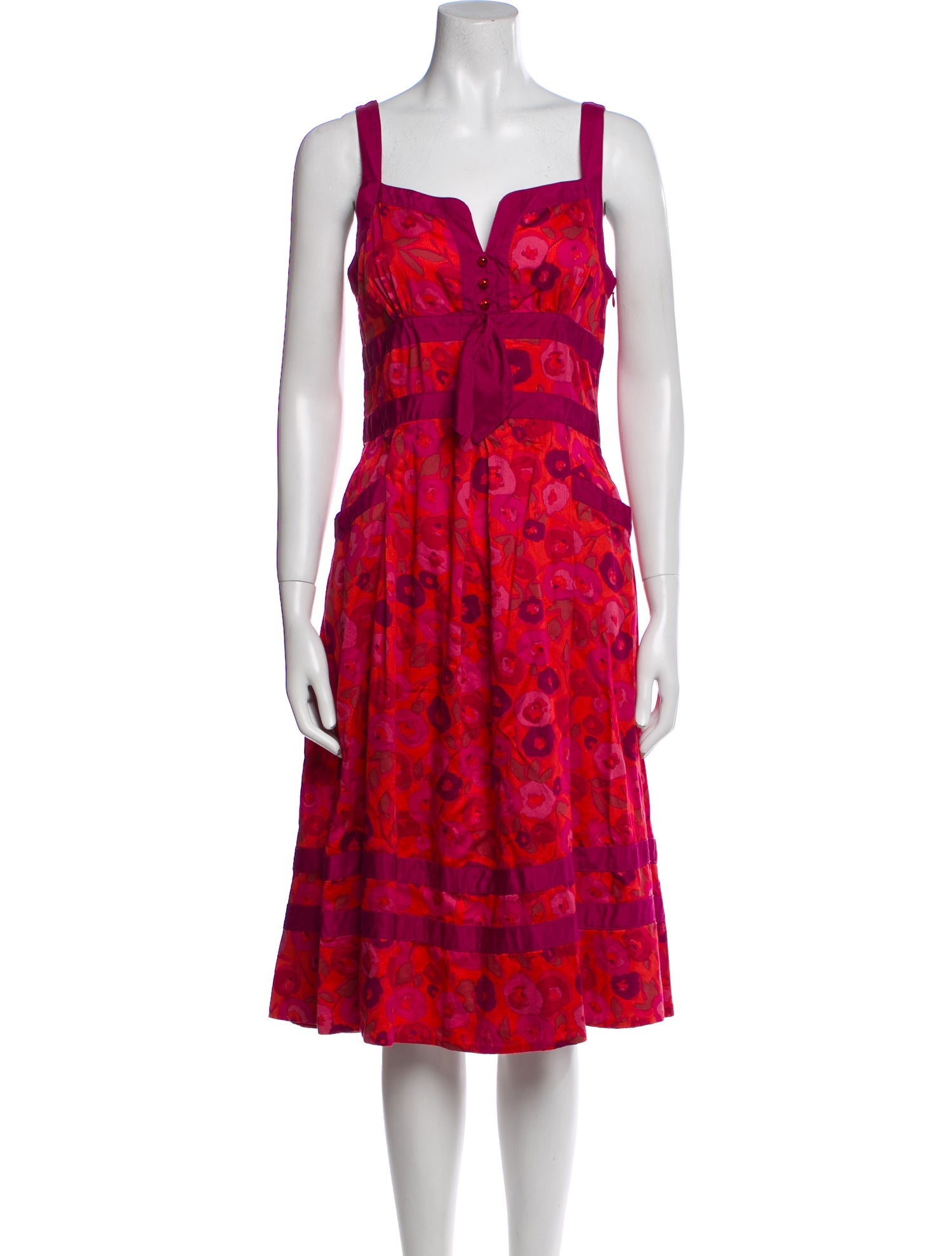 Marc by Marc Jacobs Floral Print Knee-Length Dress