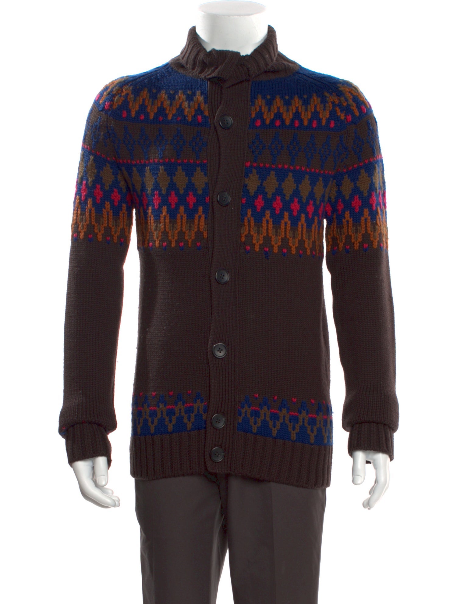 Marc by Marc Jacobs Wool Patterned Cardigan