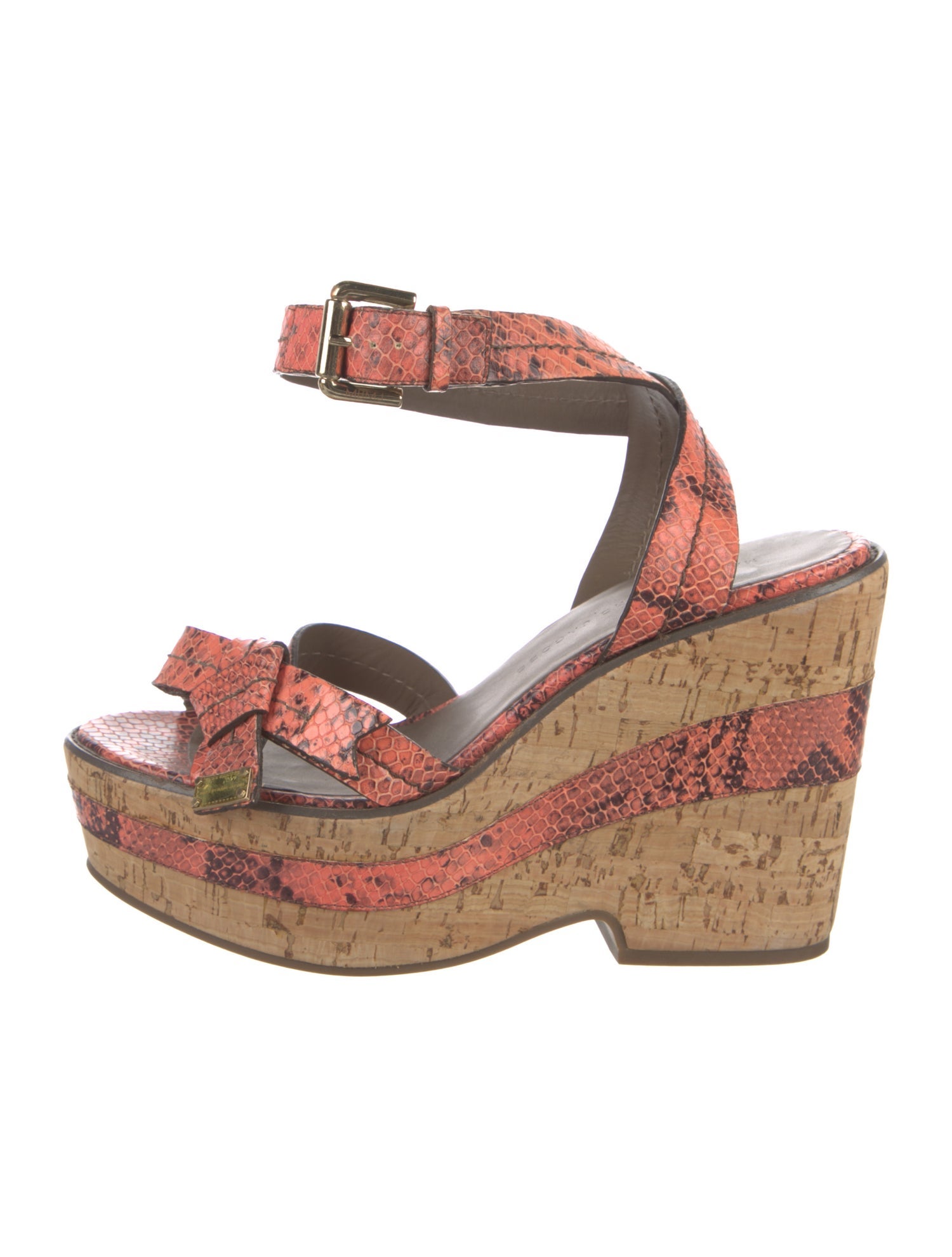 Marc by Marc Jacobs Embossed Leather Animal Print Espadrilles