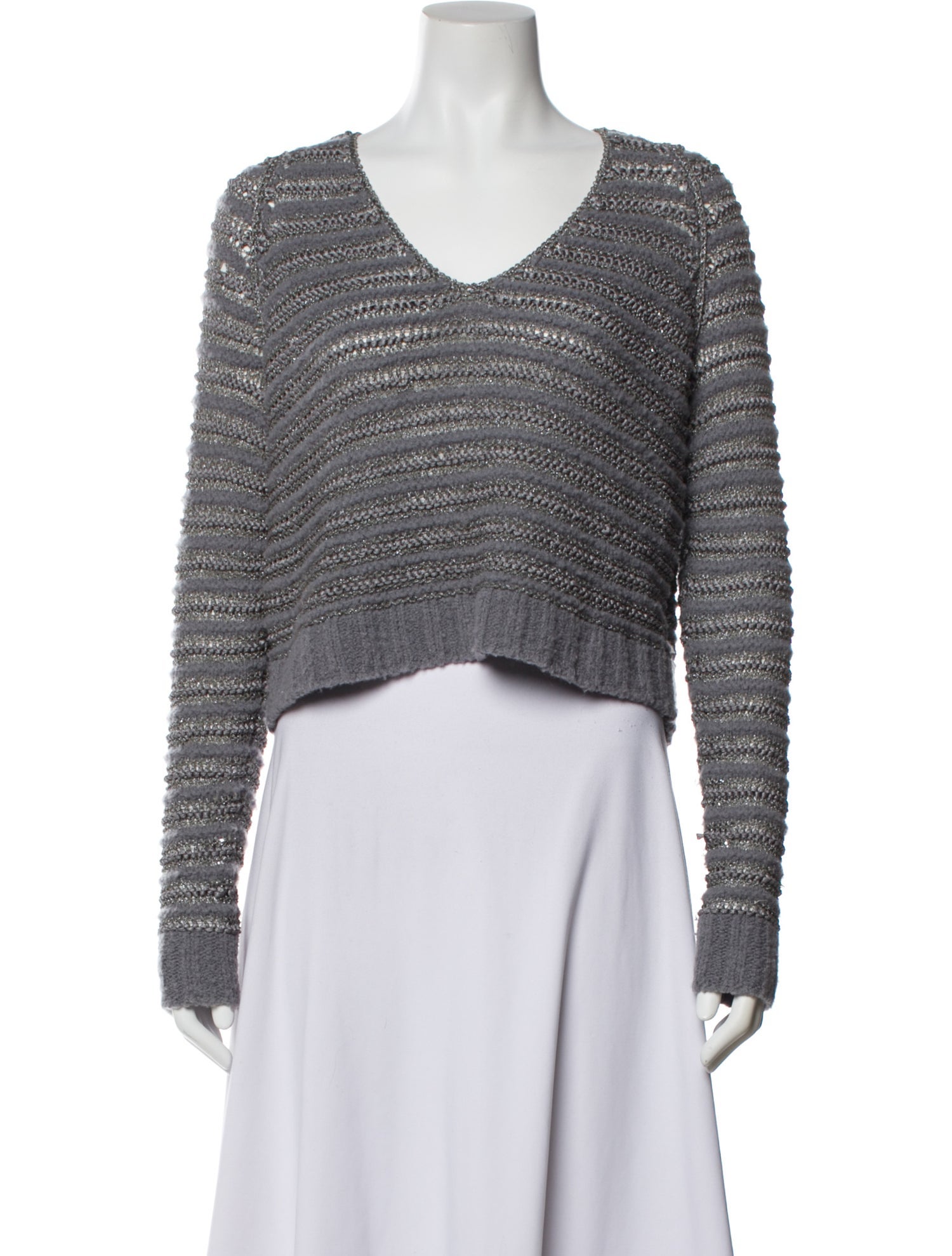 Marc by Marc Jacobs Striped V-Neck Sweater