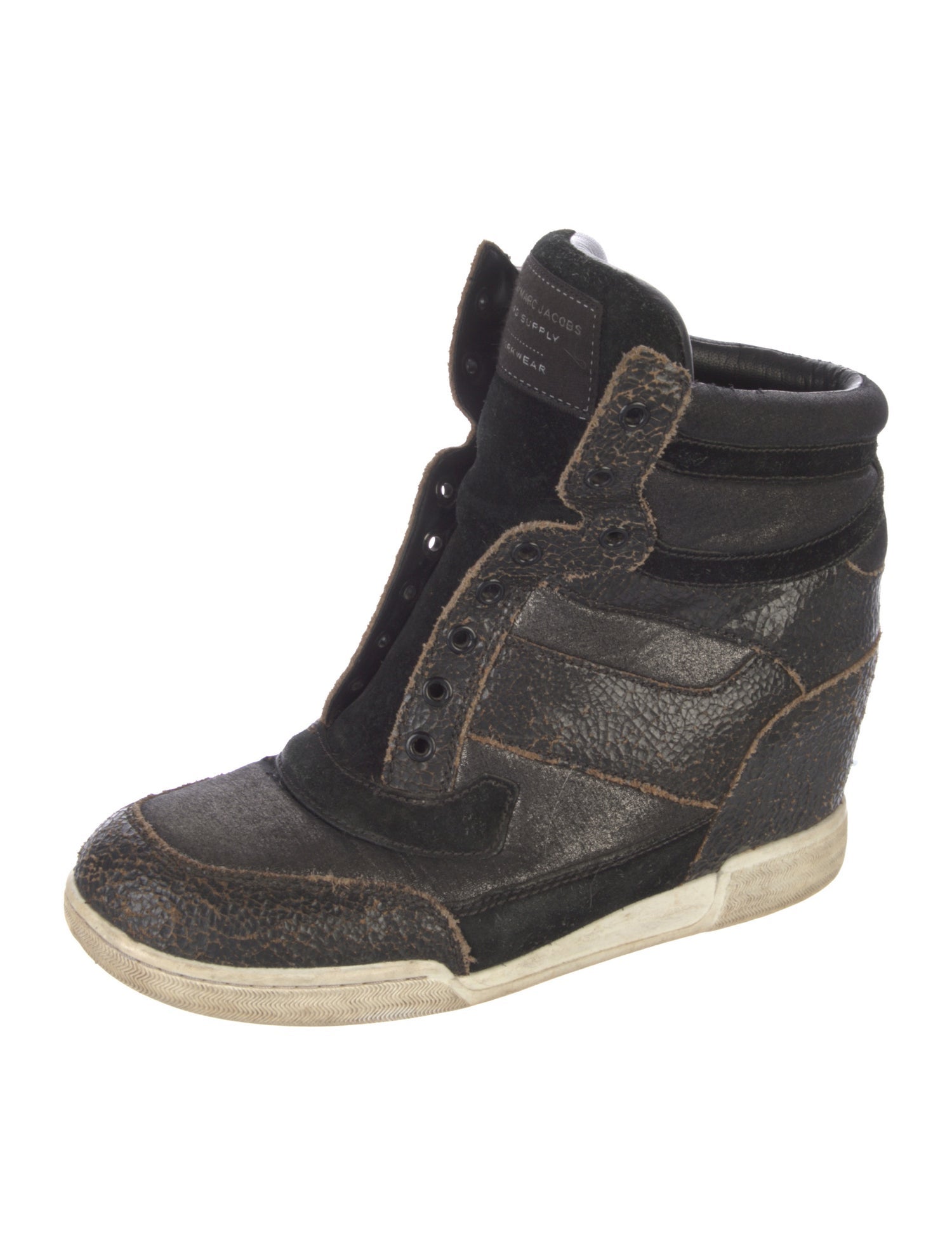 Marc by Marc Jacobs Leather Wedge Sneakers