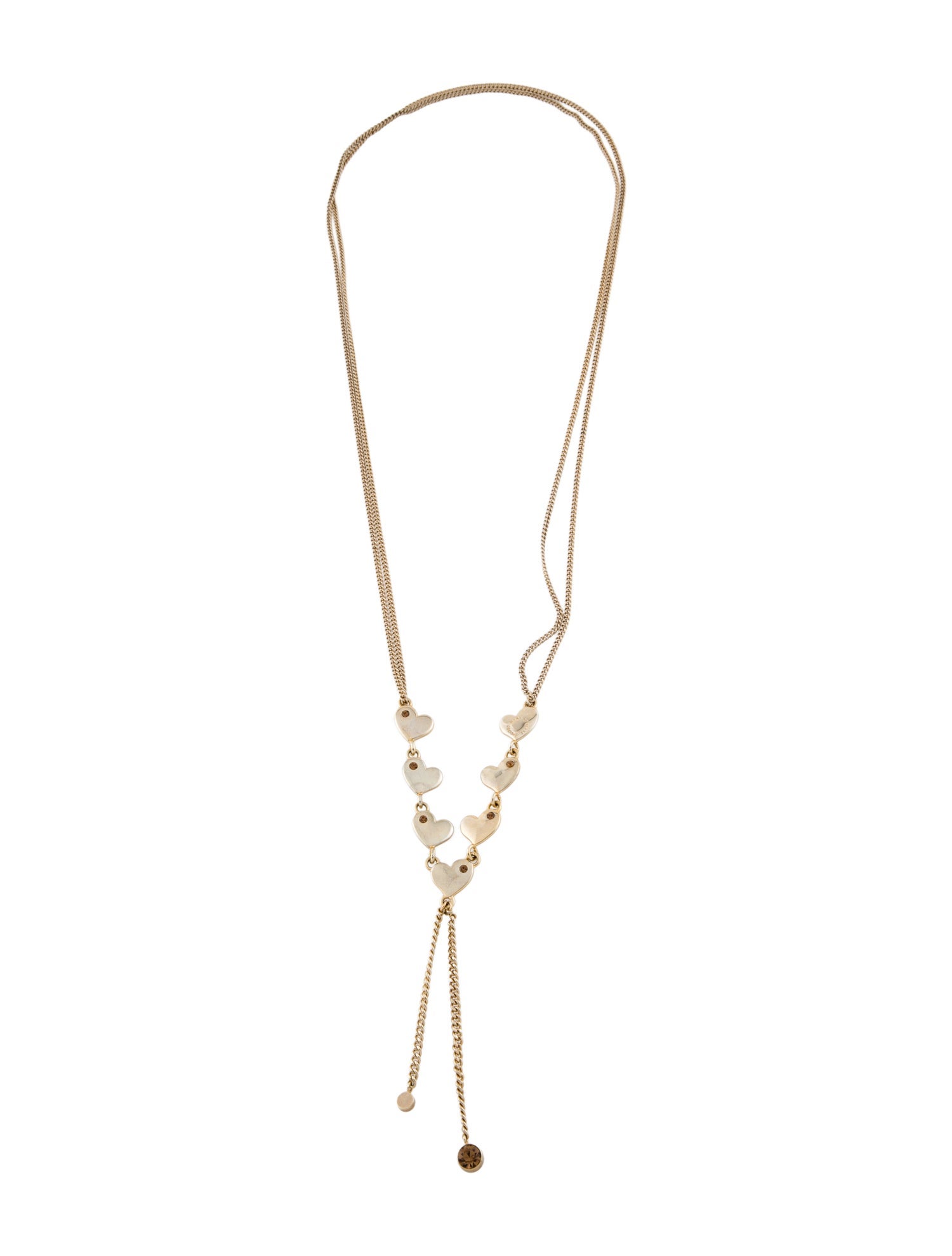 Marc by Marc Jacobs Crystal Heart Lariat Necklace