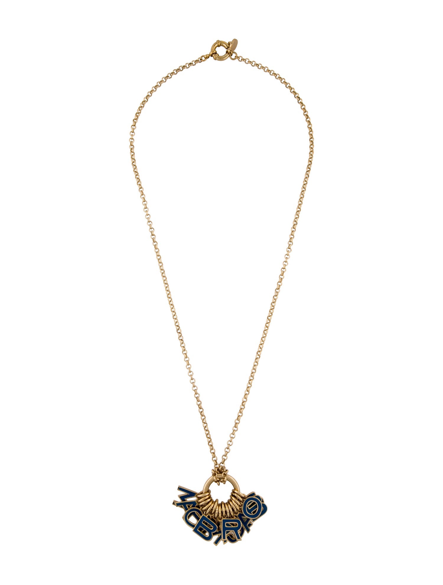 Marc by Marc Jacobs Enamel Logo Hoop Pendant Necklace