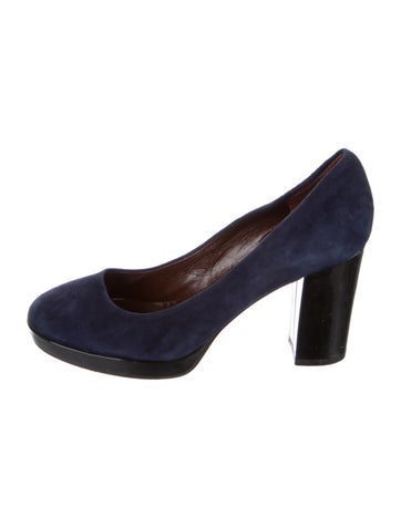 Pre-owned Marc By Marc Jacobs Suede Pumps In Blue