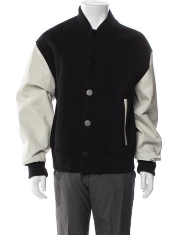 Pre-owned Marc By Marc Jacobs Colorblock Pattern Varsity Jacket In Black