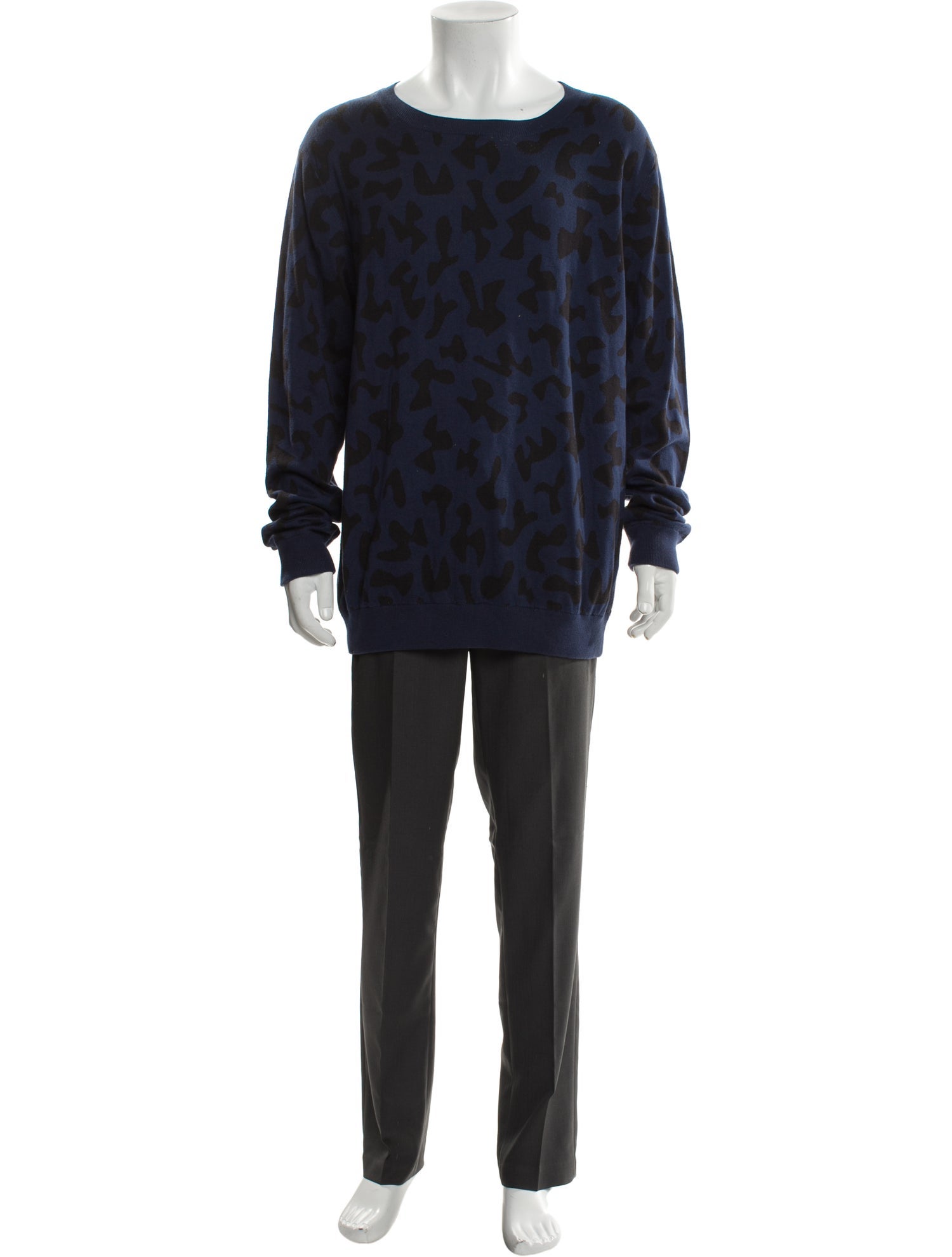 Marc by Marc Jacobs Animal Print Crew Neck Pullover
