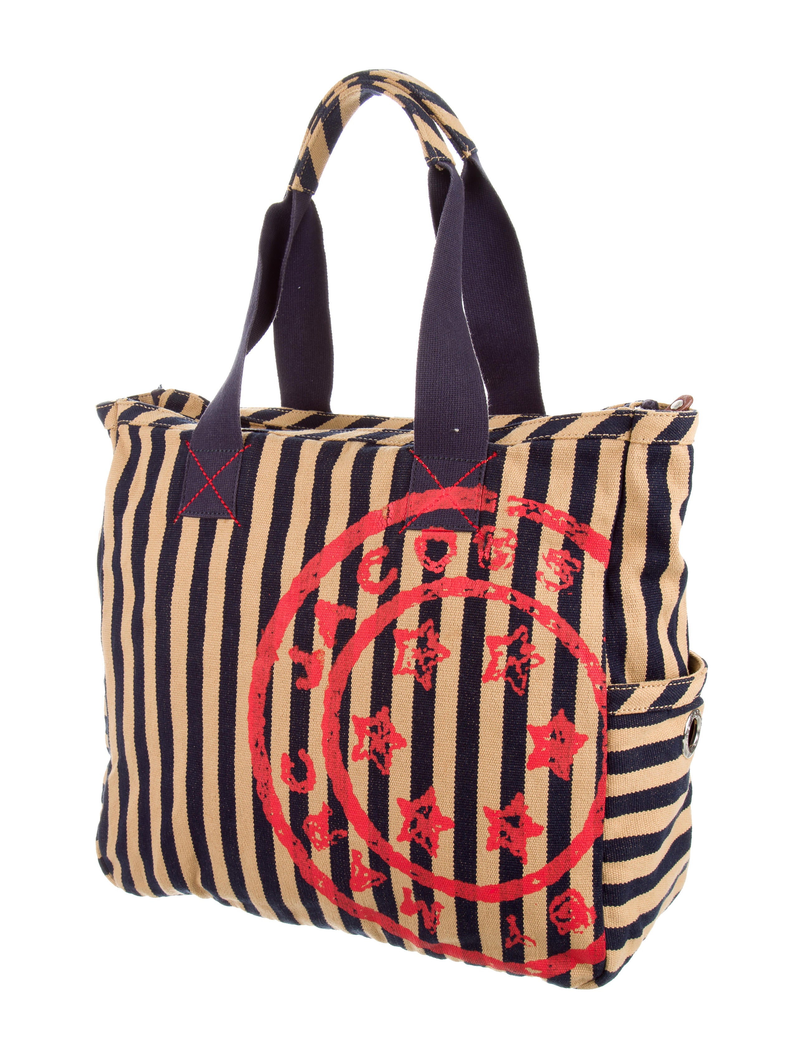 Marc by Marc Jacobs Striped Canvas Tote Bags WMA20891 The RealReal