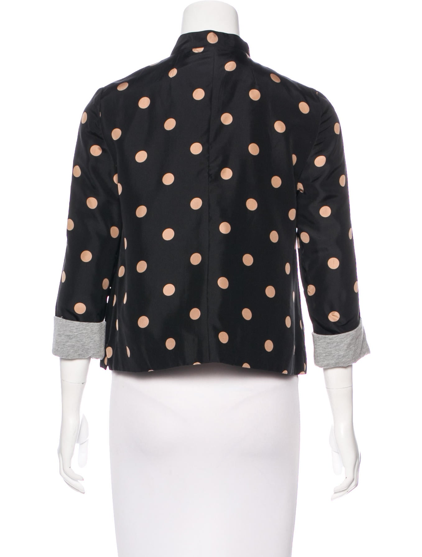 Marc Cropped Polka Dot Jacket marc by marc silk cropped cardigan clothing Marc Cropped Polka Dot Jacket marc by marc silk cropped cardigan clothing