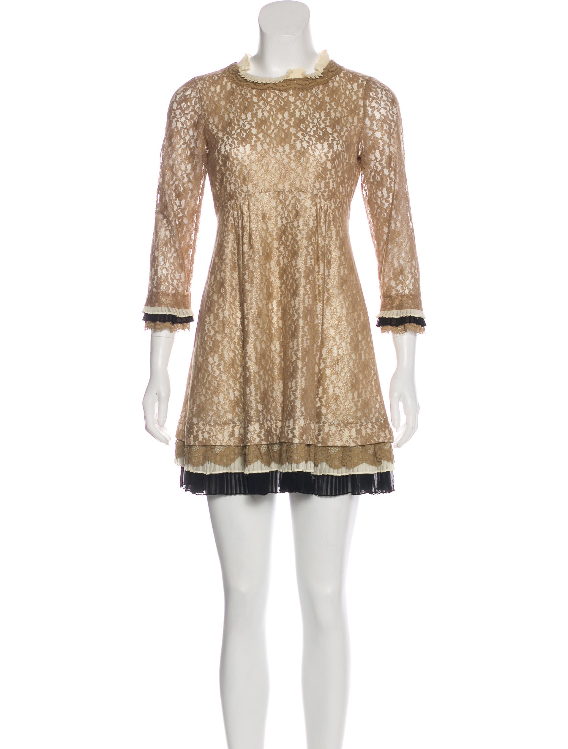 Marc by Marc Jacobs Mini Lace Dress - Brown Dresses, Clothing - WMA26041 |  The RealReal