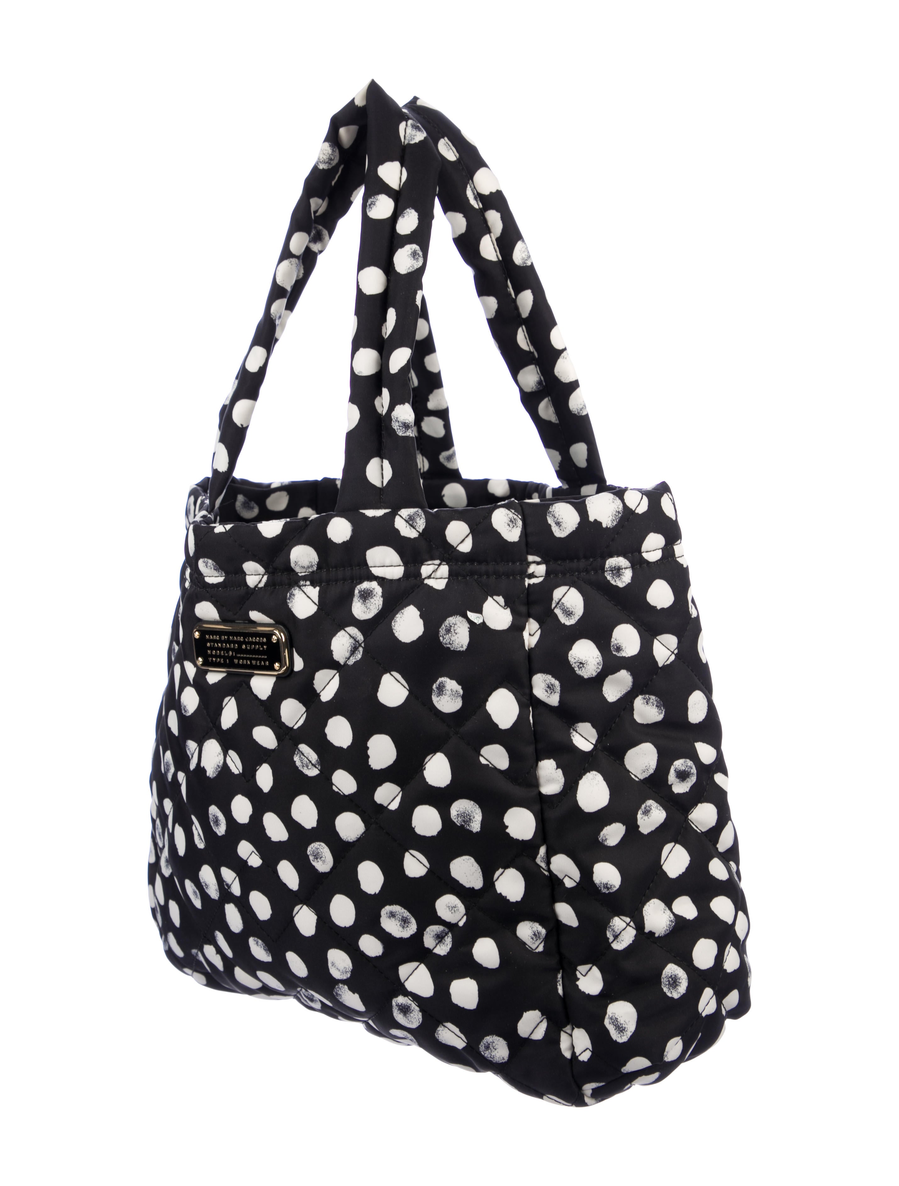 Marc Jacobs Quilted Nylon Puffer Backpack Blue White Pink Polka Dot Blue Polka Dot Backpack: Stylish Travel Bookbag, Everyday  main image 3