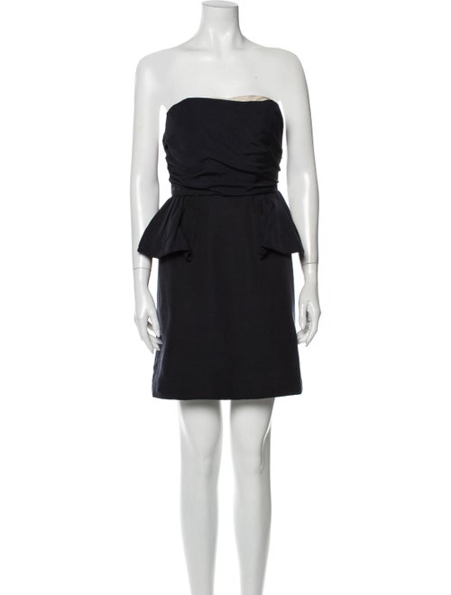 Marc by Marc Jacobs Strapless Mini Dress Blue