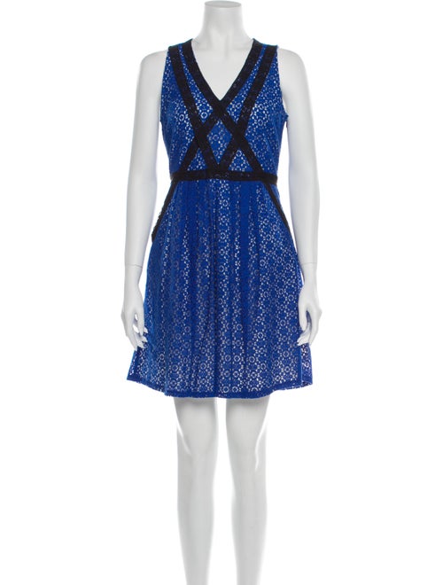 Marc by Marc Jacobs Lace Pattern Mini Dress Blue