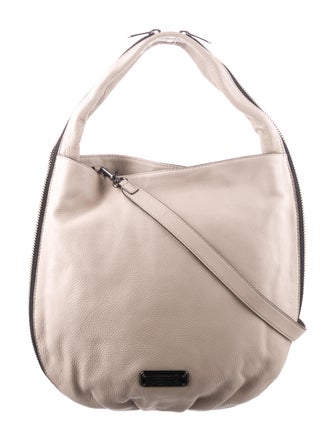 Marc by Marc Jacobs Embossed Snakeskin Trimmed Hobo Bag