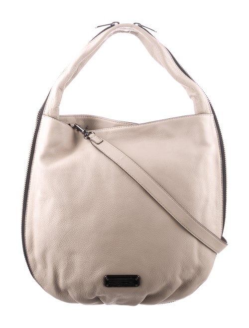Marc by Marc Jacobs Embossed Snakeskin Trimmed Hobo Bag