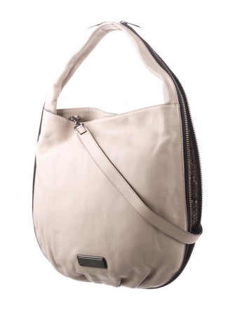 Marc by Marc Jacobs Embossed Snakeskin Trimmed Hobo Bag