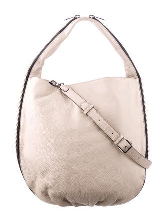 Marc by Marc Jacobs Embossed Snakeskin Trimmed Hobo Bag
