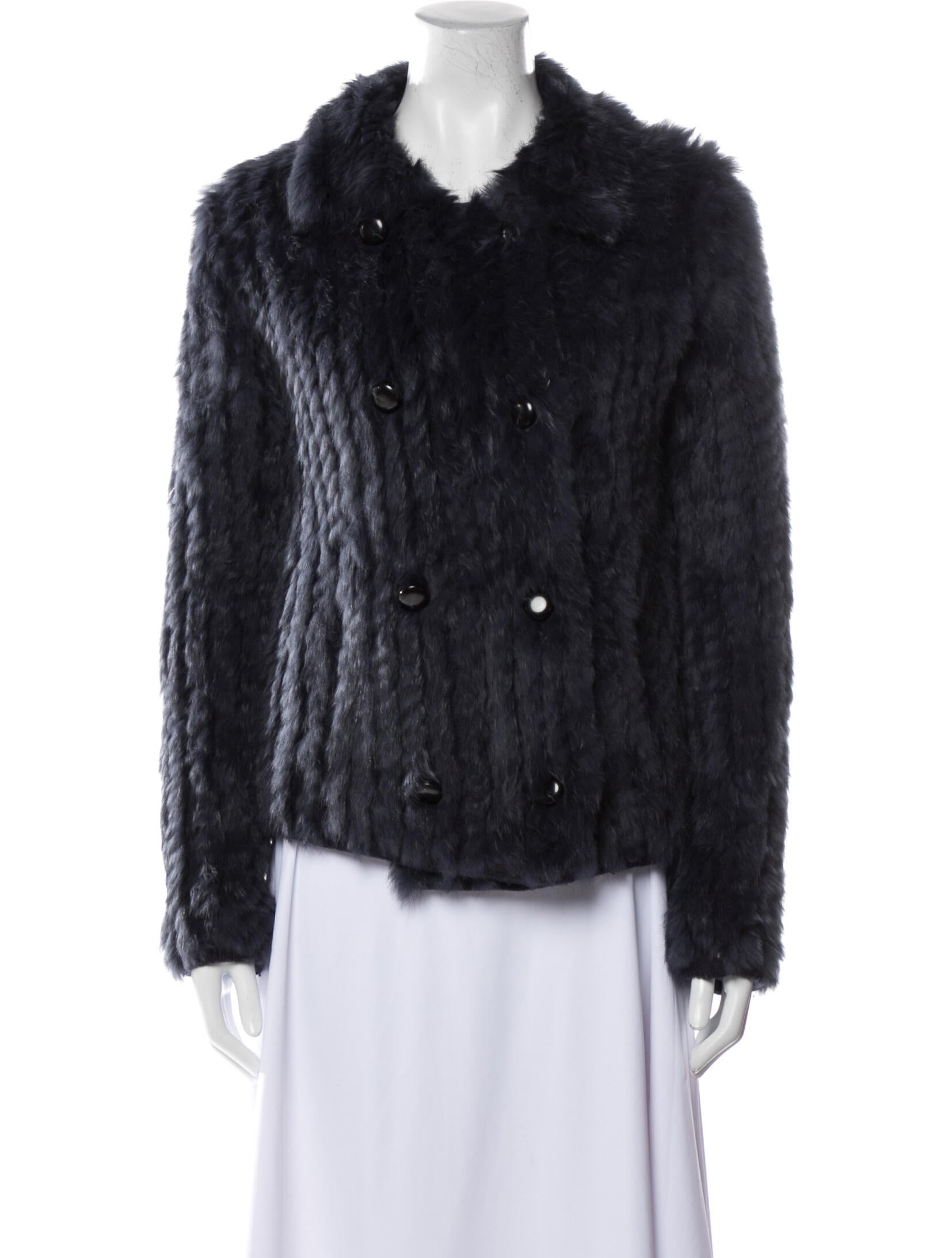 marc jacobs blue fur coat