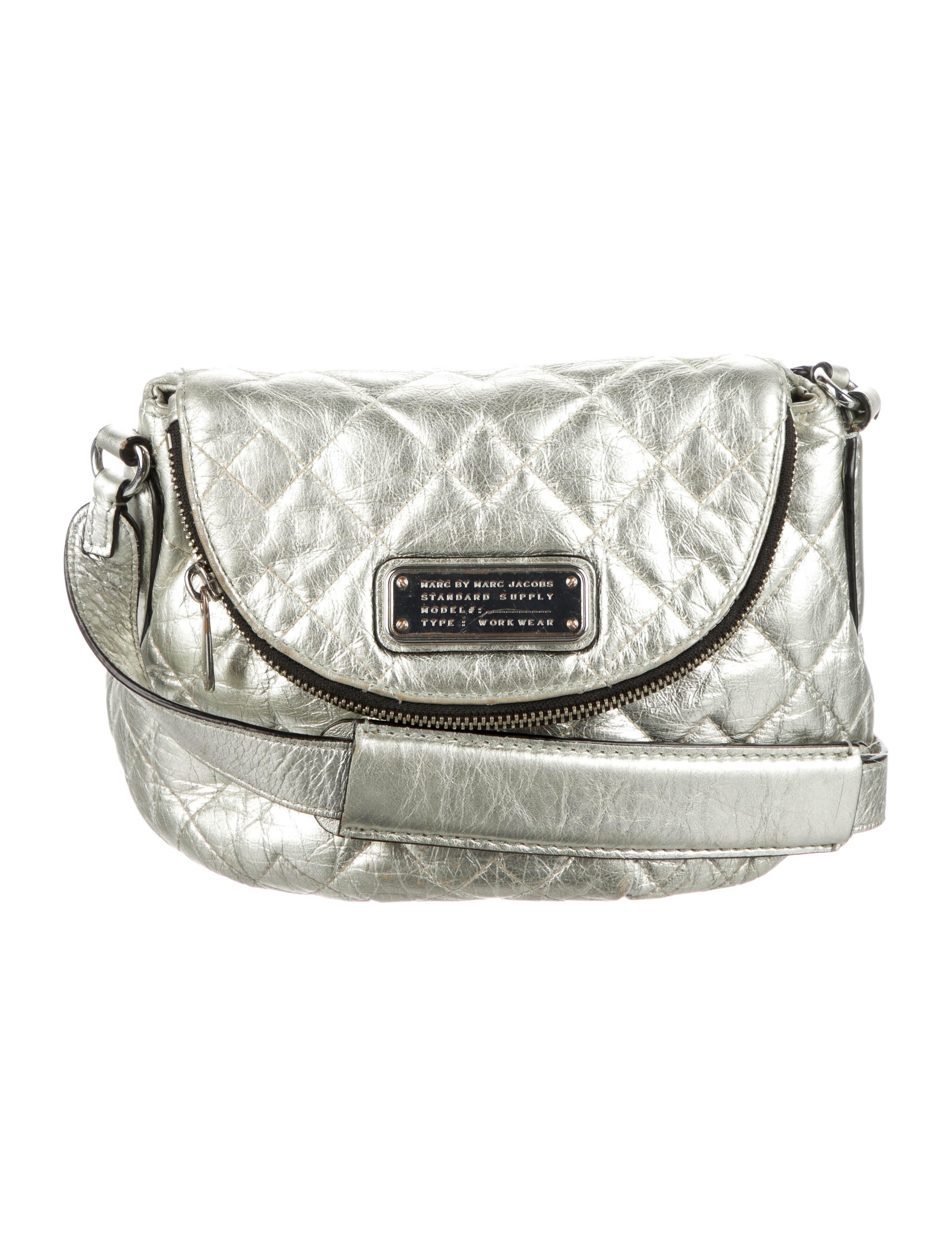 Marc by Marc Jacobs Quilted Leather Crossbody Bag Silver Crossbody
