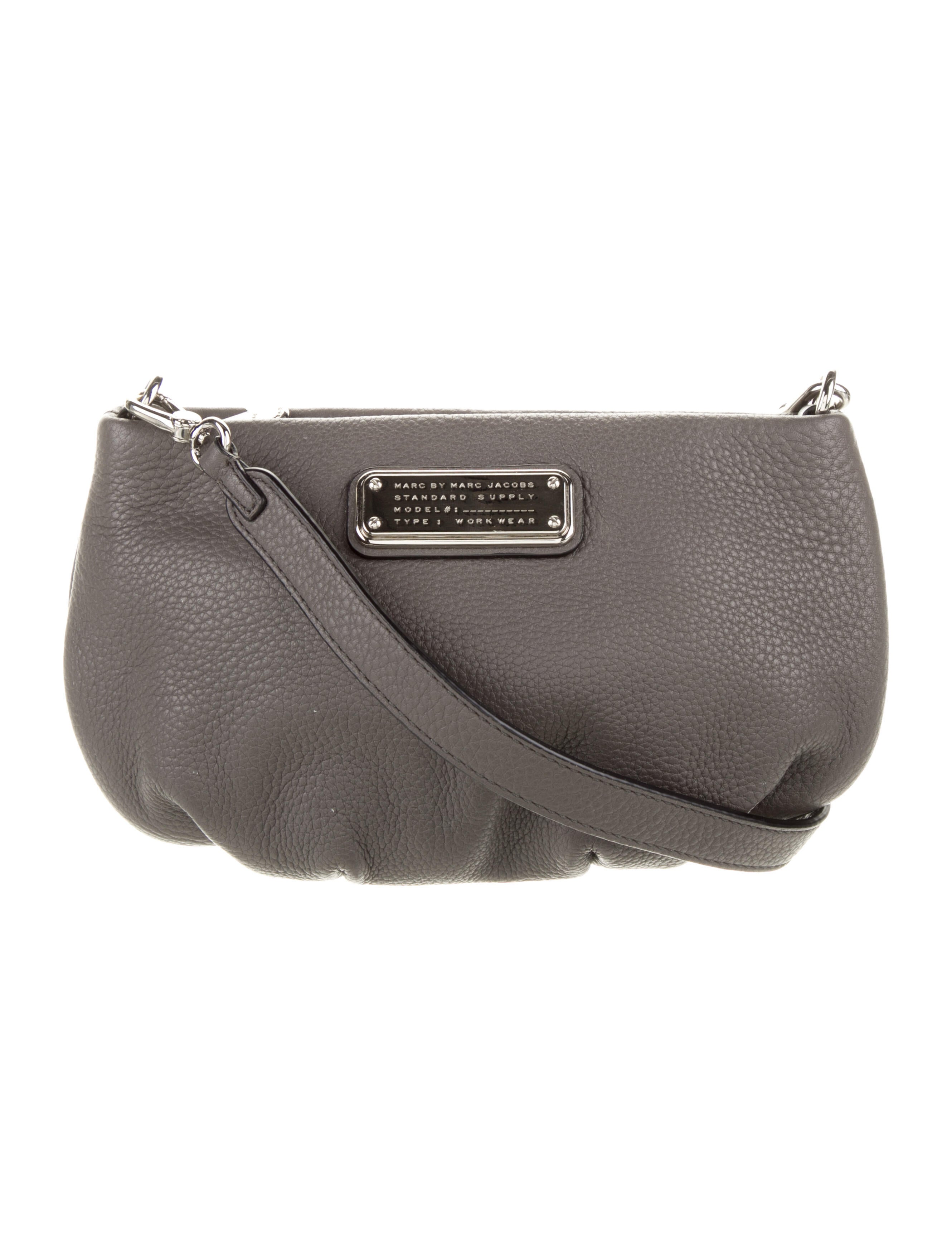 Marc by Marc Jacobs Pebbled Leather Crossbody Bag Grey Crossbody Bags