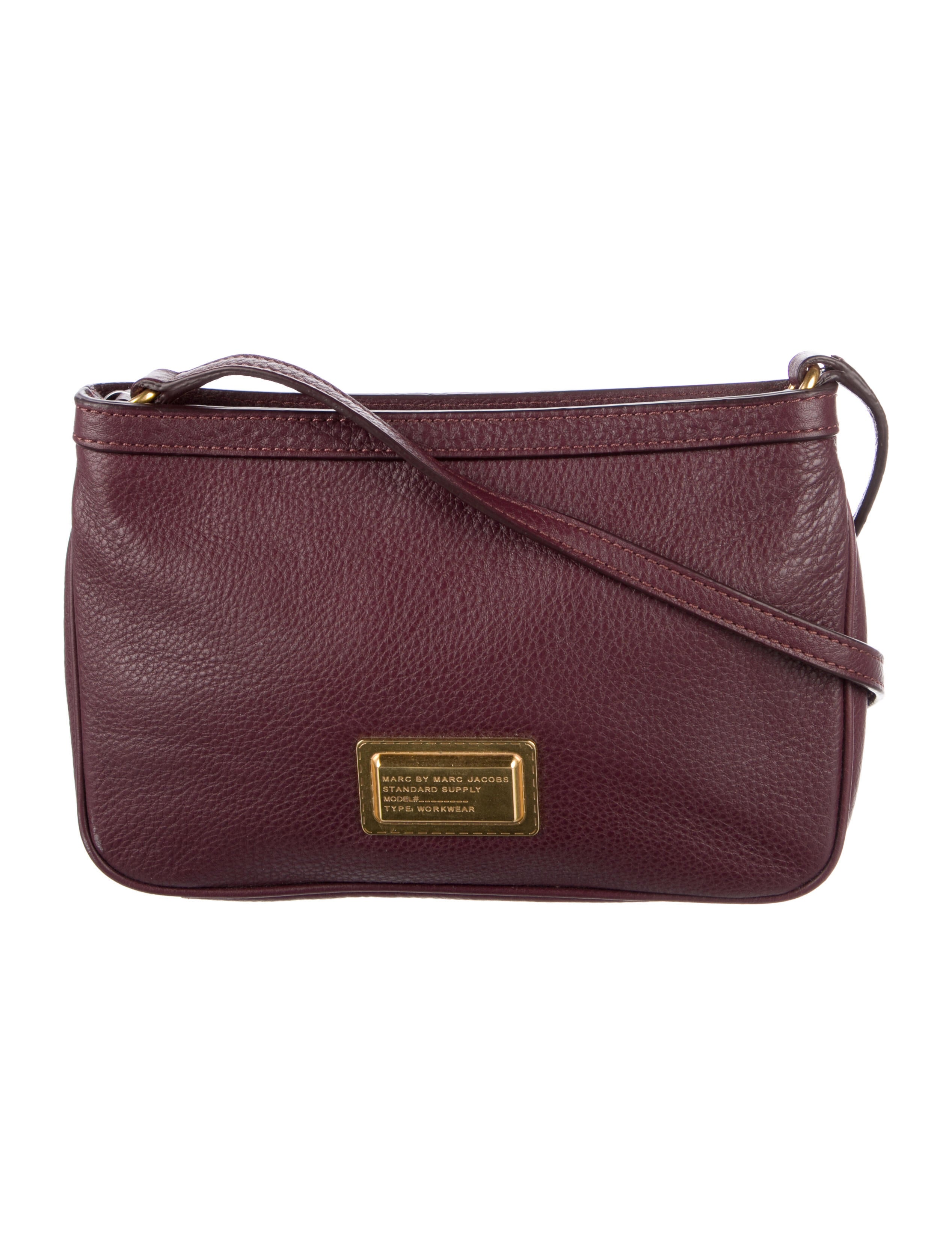 Marc by Marc Jacobs Leather Crossbody Bag Burgundy Crossbody Bags, Handbags WMA68325 The