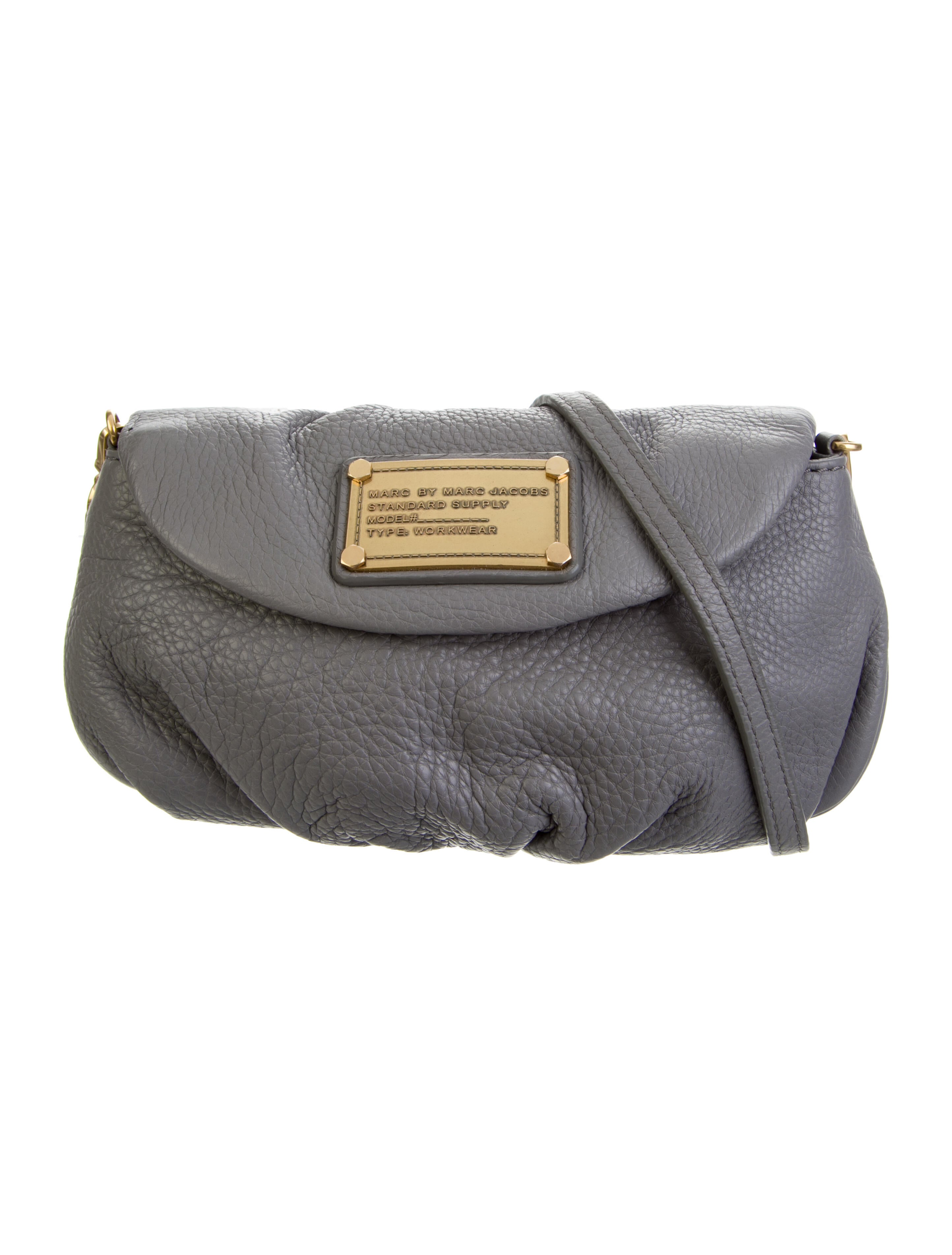 Marc by Marc Jacobs Textured Leather Crossbody Bag Grey Crossbody