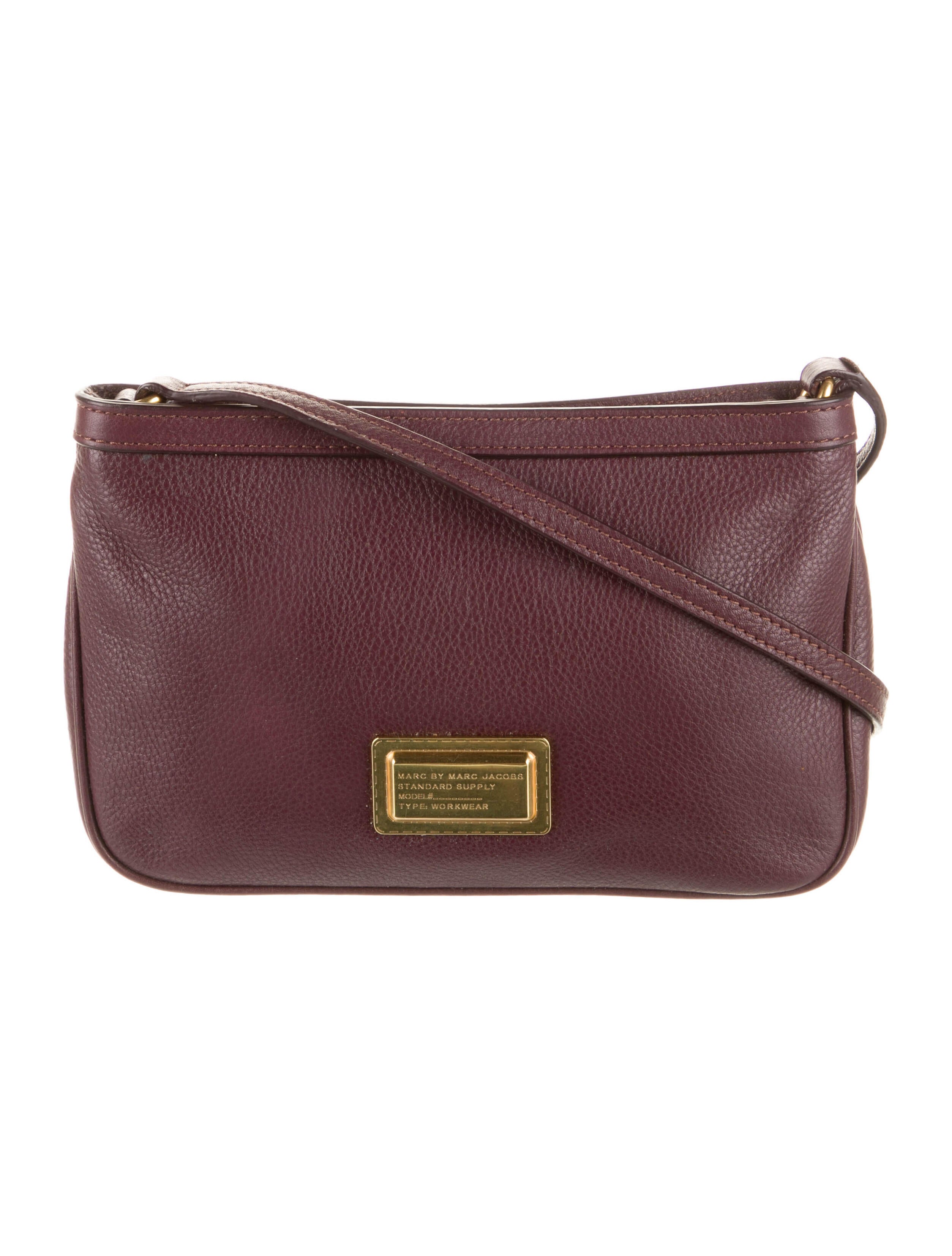 Marc by Marc Jacobs Textured Leather Crossbody Bag Burgundy Crossbody