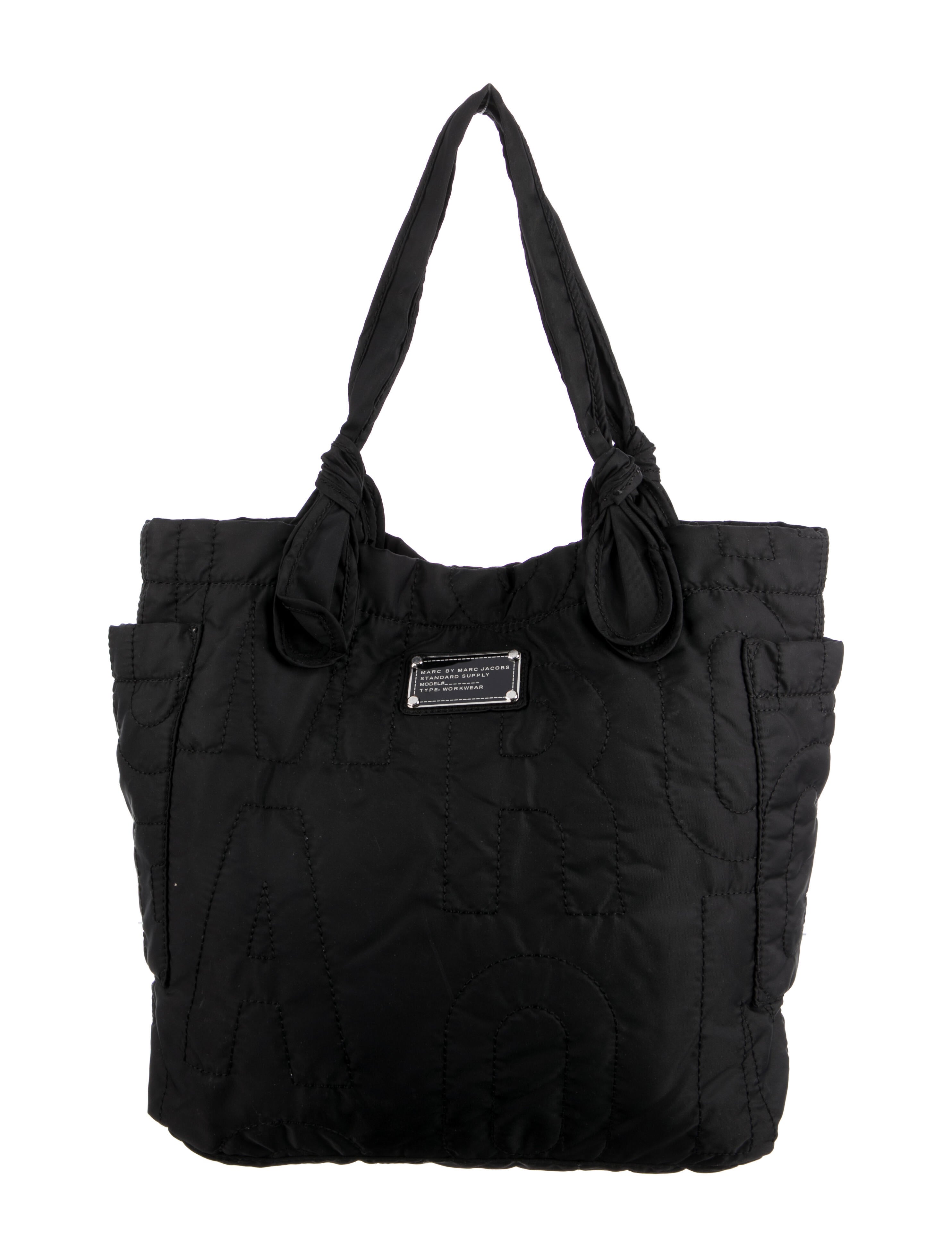 Marc by Marc Jacobs Nylon Embroidered Tote Black Totes, Handbags