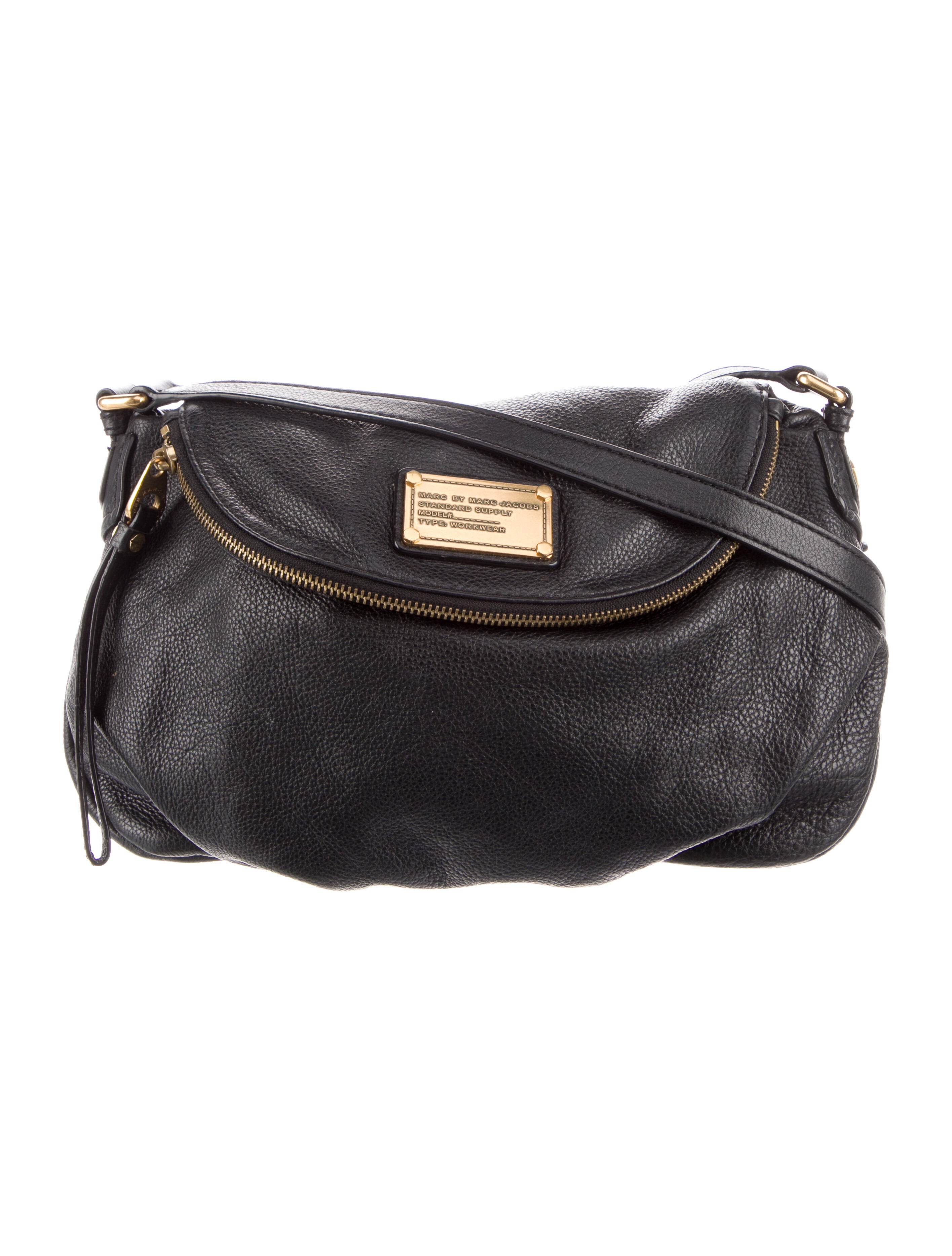 Marc by Marc Jacobs Pleated Leather Crossbody Bag Black Crossbody