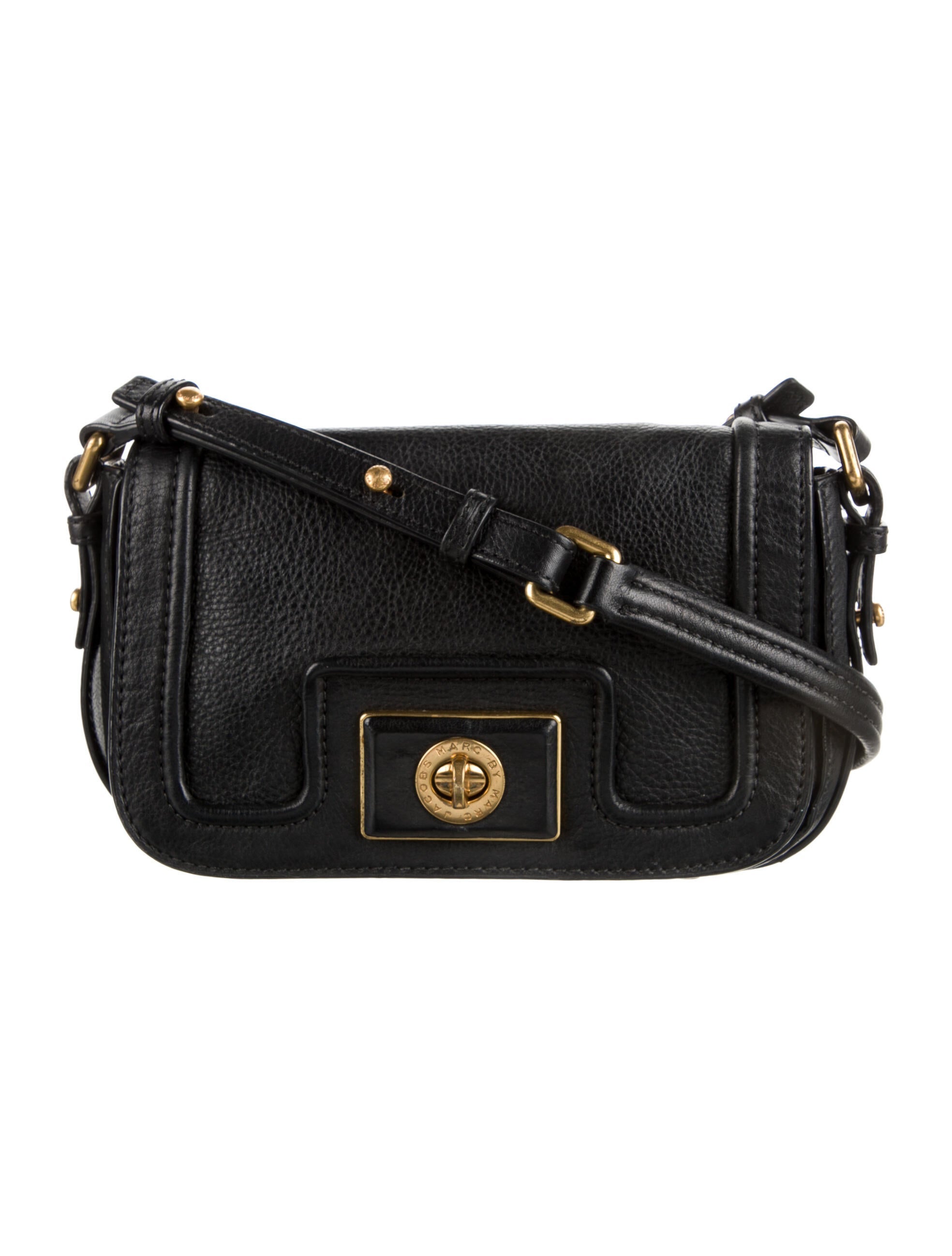 Marc by Marc Jacobs Leather Crossbody Black Crossbody Bags, Handbags