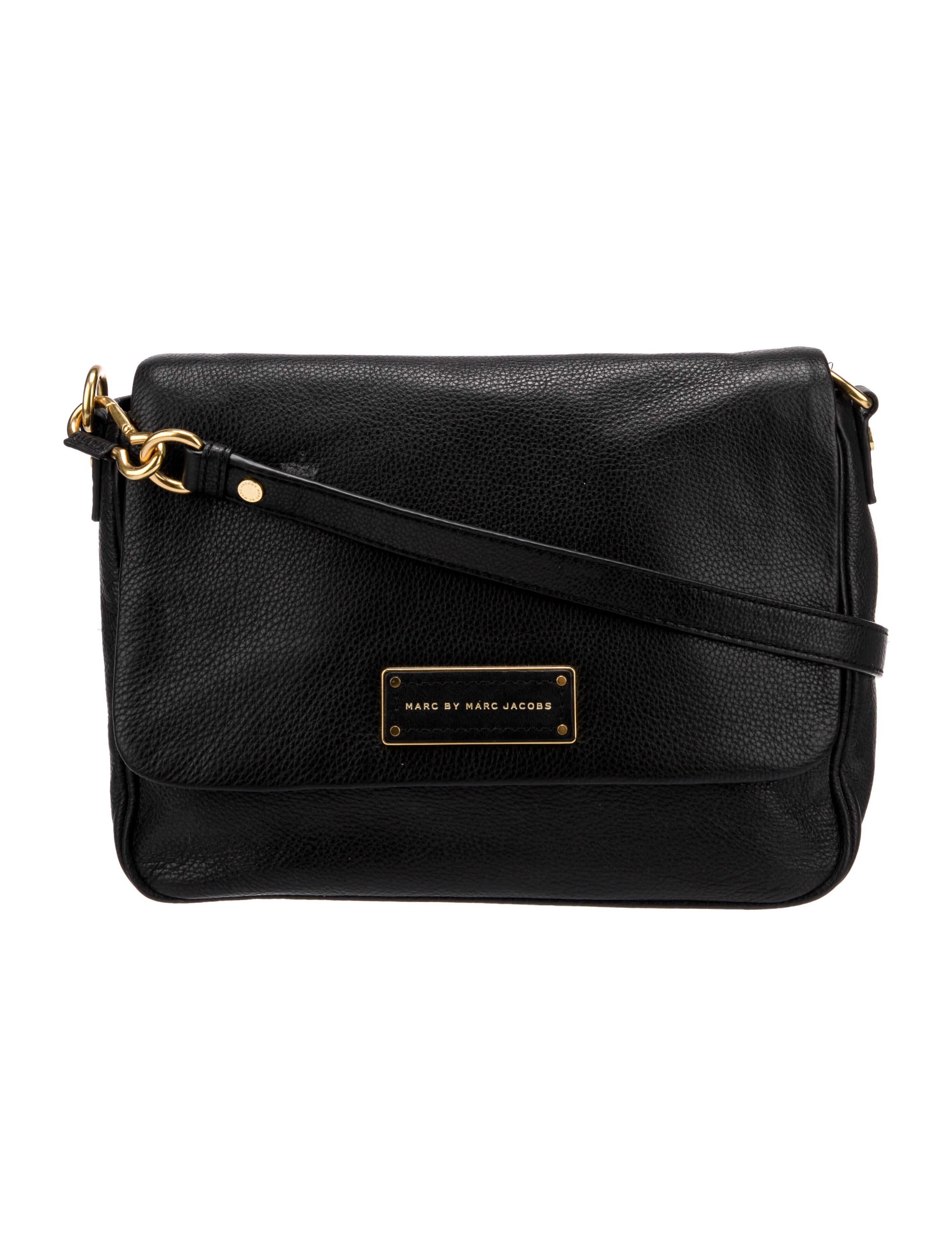 Marc by Marc Jacobs Leather Flap Crossbody Bag Black Crossbody Bags