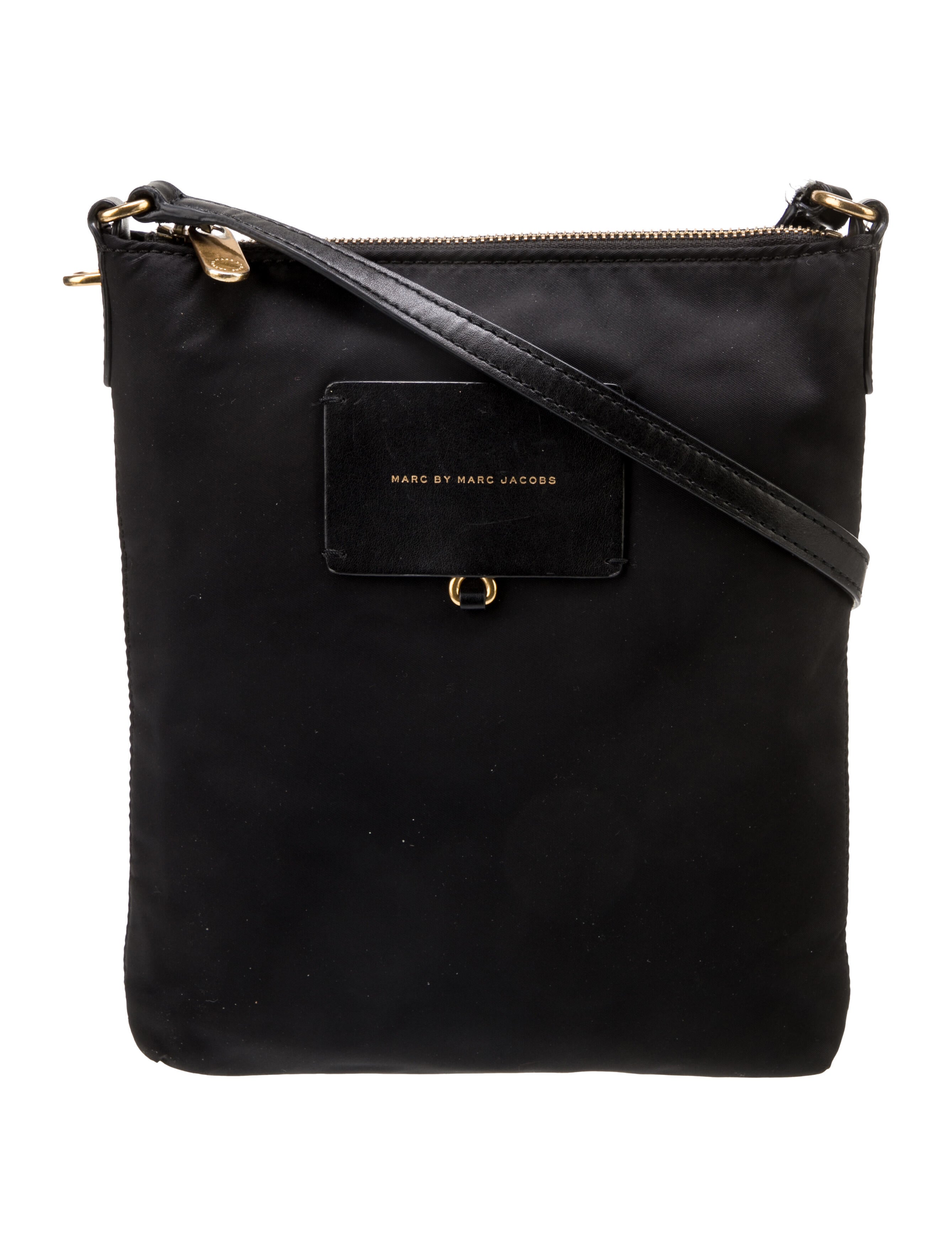 Marc by Marc Jacobs Leather Trimmed Nylon Crossbody Bag Black