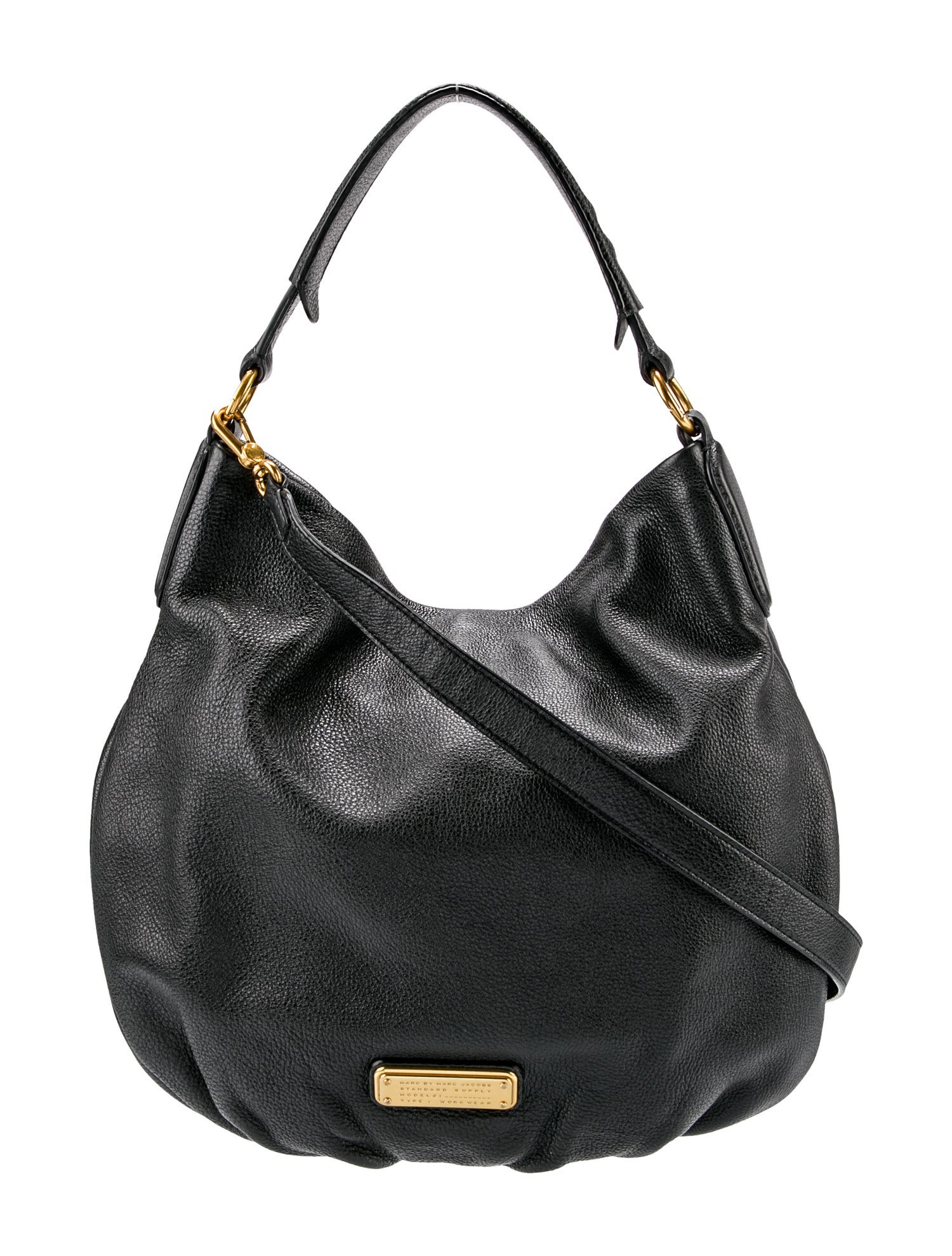 Marc by Marc Jacobs Leather Hobo Bag - Black Hobos, Handbags - WMA88064 ...