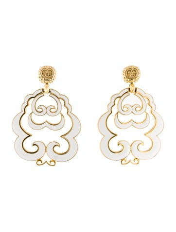 Marianne Lafiteau Drop 'Imperium' Enamel Earrings