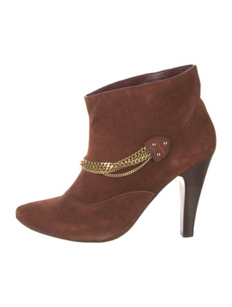 Marc by Marc Jacobs Suede Chain-Link Accents Boots