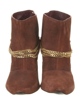 Marc by Marc Jacobs Suede Chain-Link Accents Boots