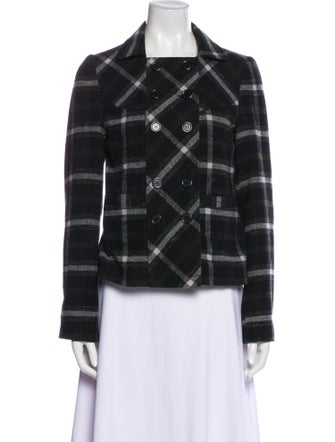 Marc by Marc Jacobs Wool Plaid Print Blazer