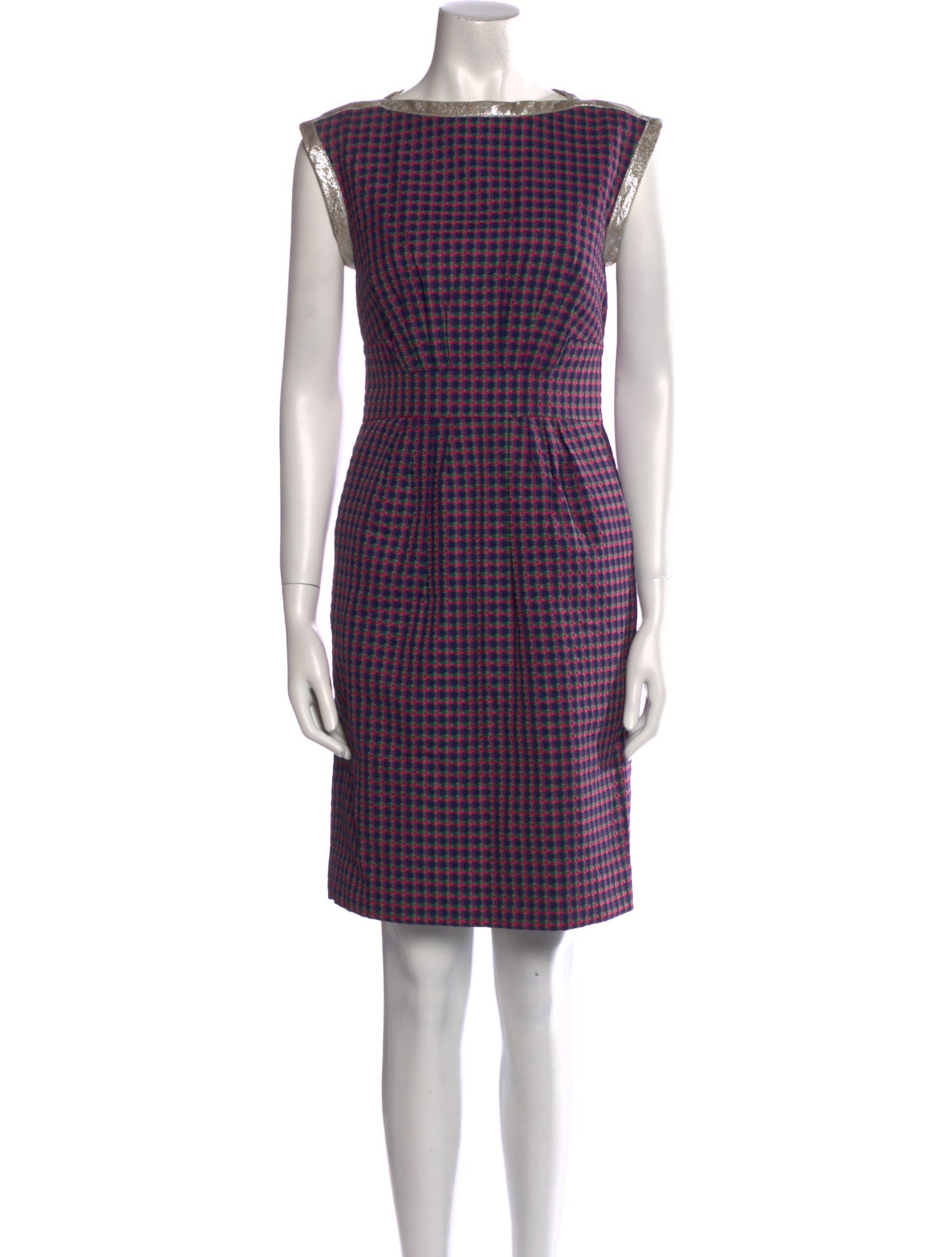 Marc by Marc Jacobs Plaid Print Knee-Length Dress