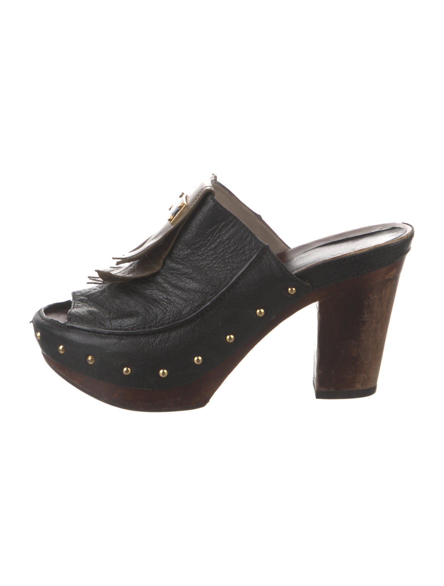 Marc by Marc Jacobs Leather Studded Accents Mules