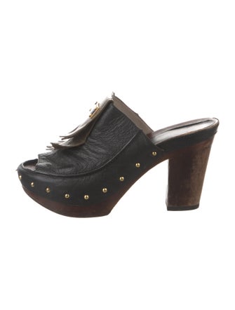 Marc by Marc Jacobs Leather Studded Accents Mules